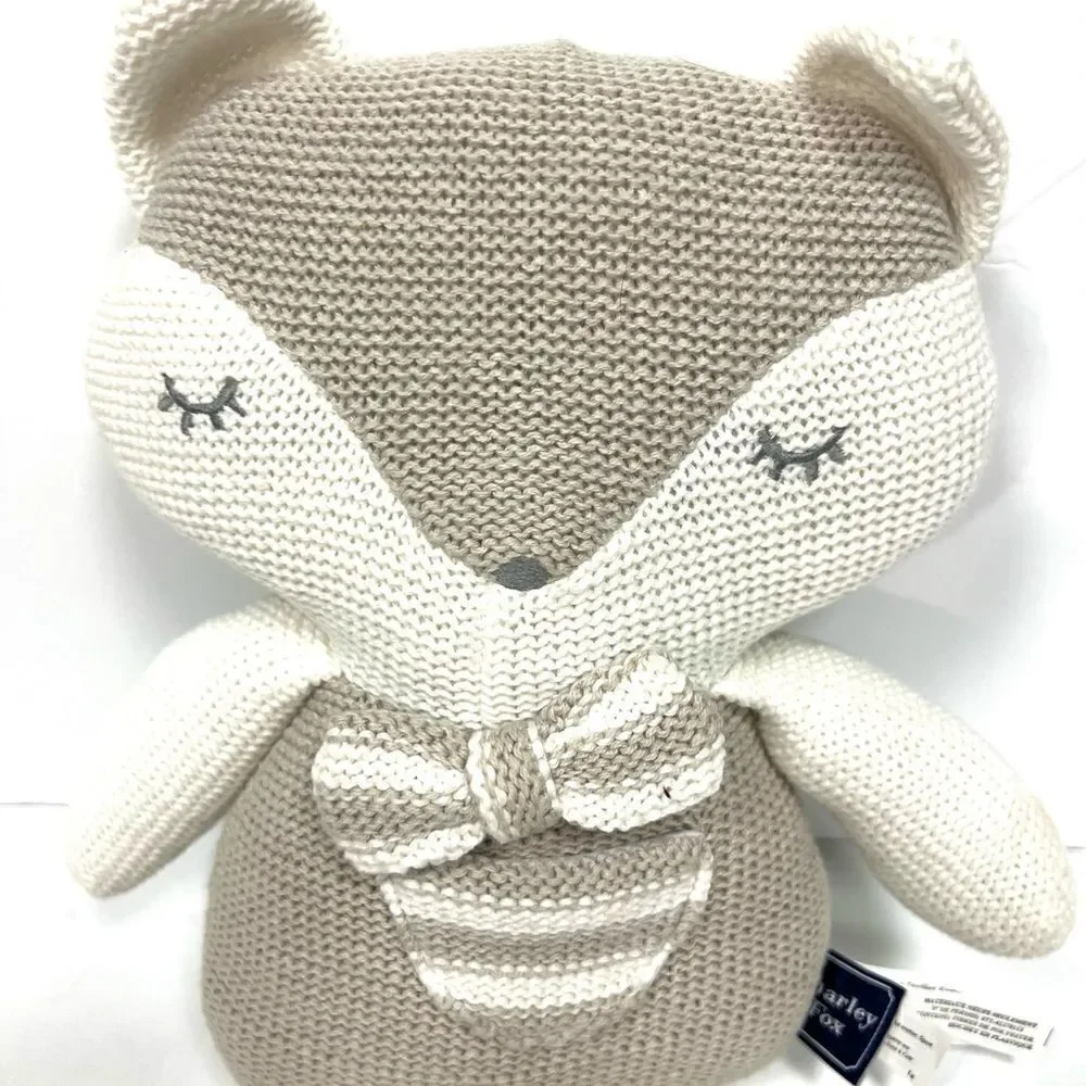 Living Textiles “ Charlie” the fox cotton knit rattle
